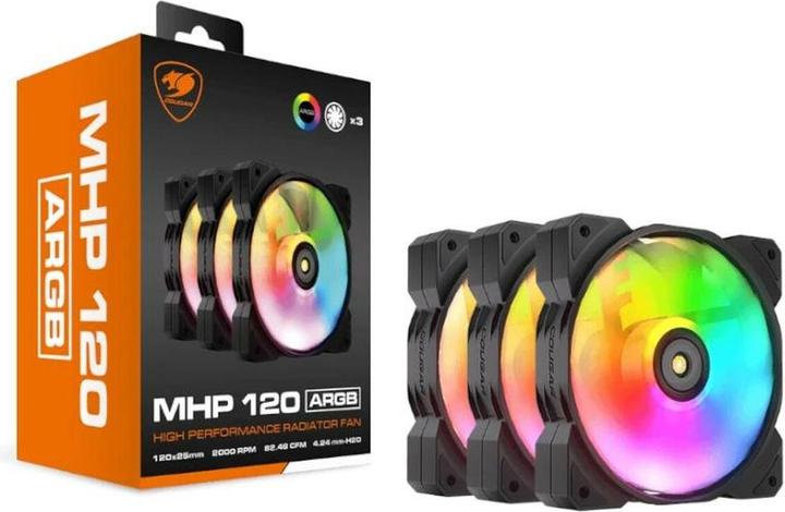 Produktbild Cougar 3x Argb Vx Schranklüfter Kit (120 mm, 3x)
