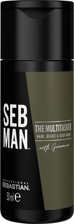 Sebastian Seb Man The Multi-Tasker Hair Beard & Body Wash - 50ml (50 ml, Flüssiges Shampoo)