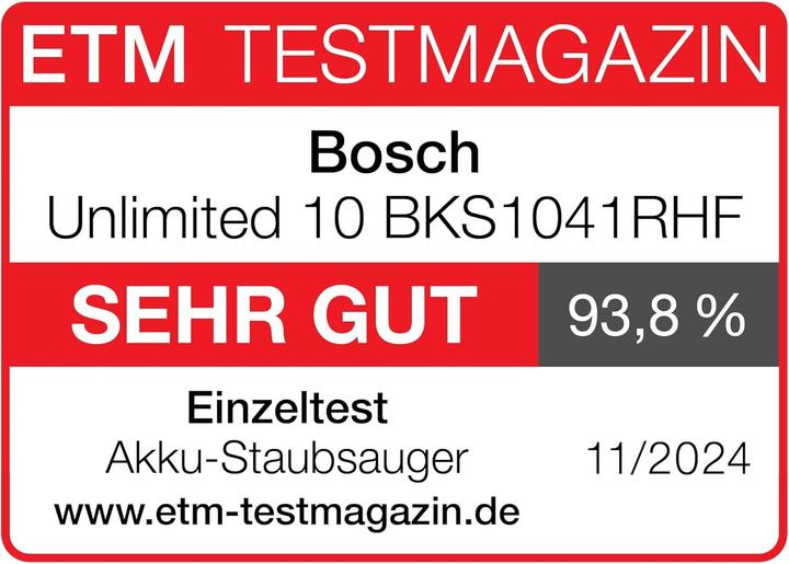 Image du produit Bosch Hausgeräte Aspirateur sans fil avec technologie MicroClean, batterie 4,0 Ah et éclairage LED