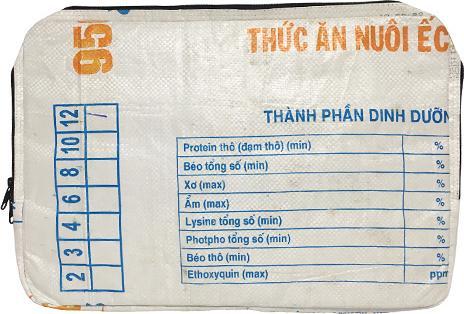 Produktbild Bekos Upcycling - Laptoptasche 17" aus recycelten Futtersäcke Frosch (17")