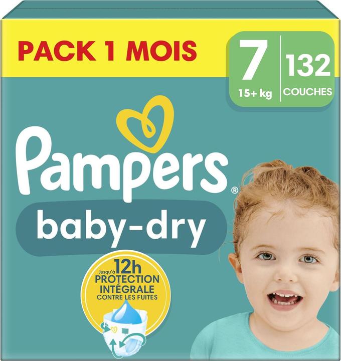 Actual product image Pampers Baby-Dry (Size 7, Monthly box, 132 pcs.)
