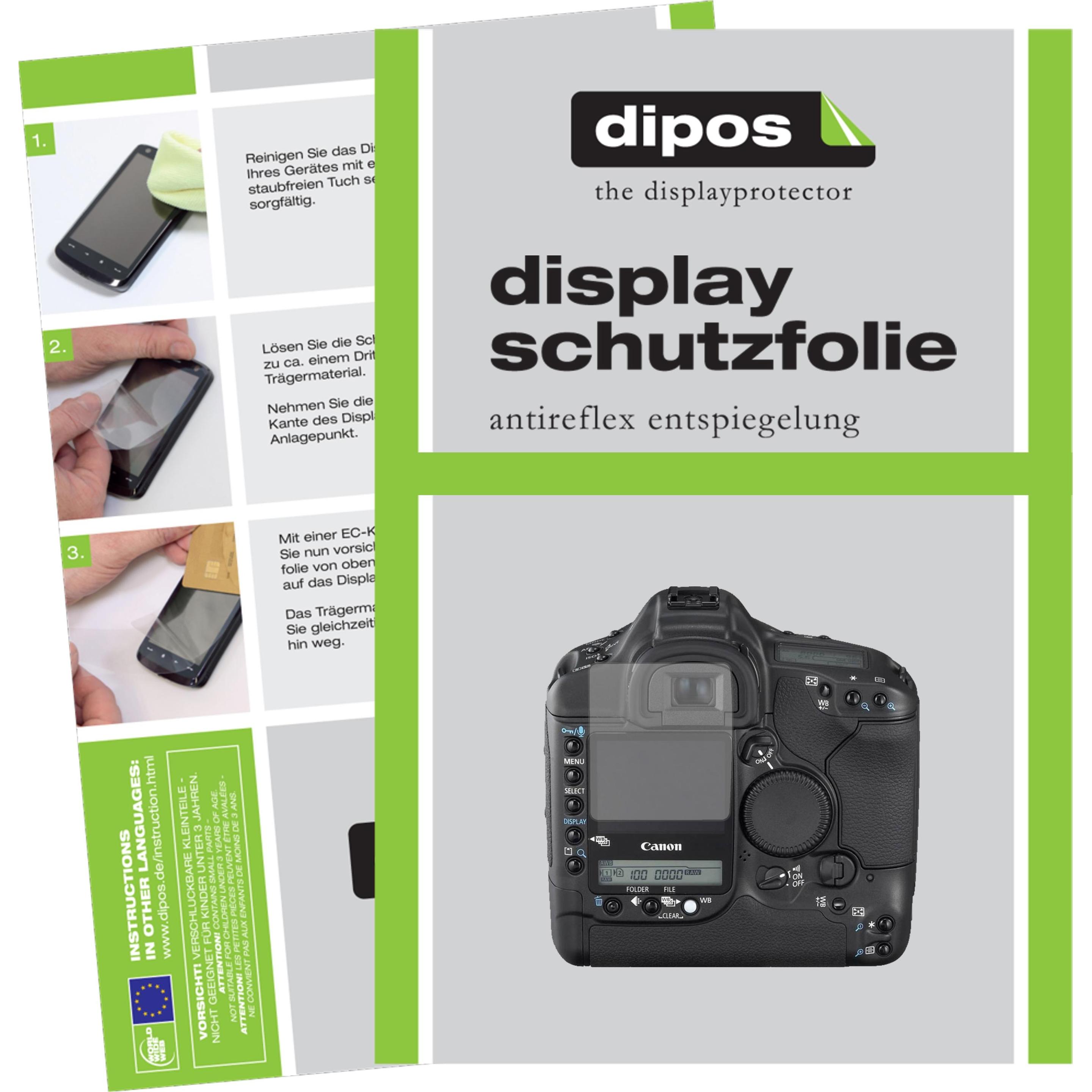 Dipos Displayschutzfolie Antireflex (Displayschutz, 1Ds Mark II), Kameraschutz, Transparent