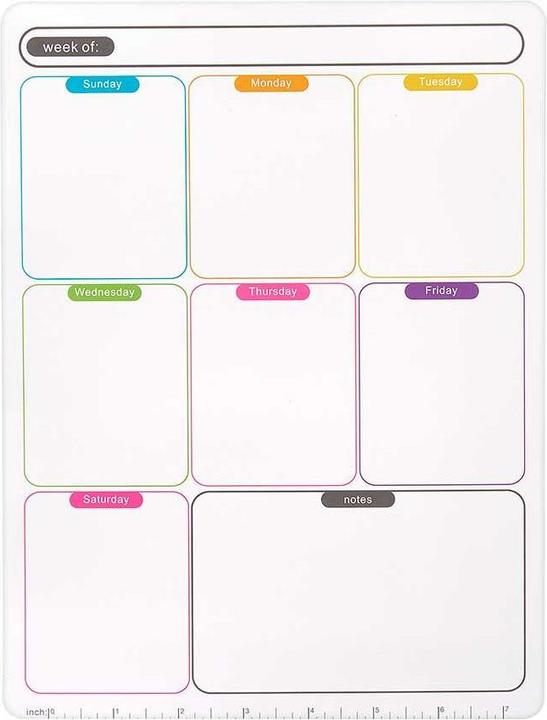 Image du produit Pincello Agenda Semainier A4 Aimant Blanc (12 pièces) (A4)