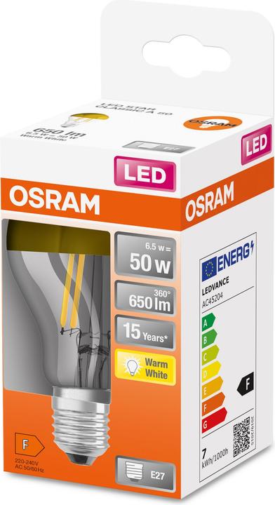 Produktbild Osram Led Retrofit Classic A Mirror (E27, 50 W, 650 lm, 1 x, F)
