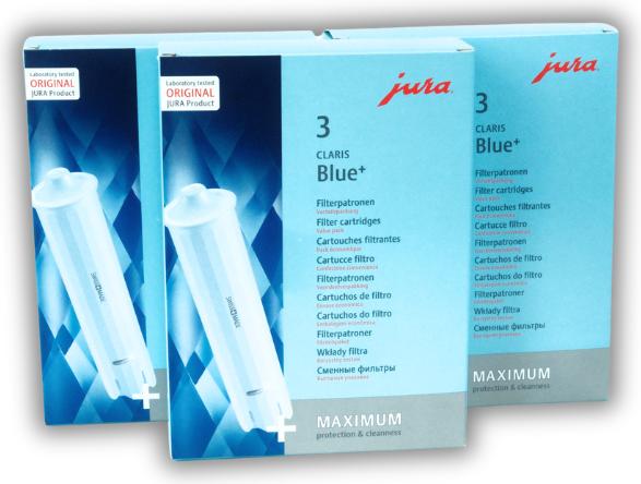 Actual product image Jura Dreierpack Claris Blue + (9 Filter) (9 x)