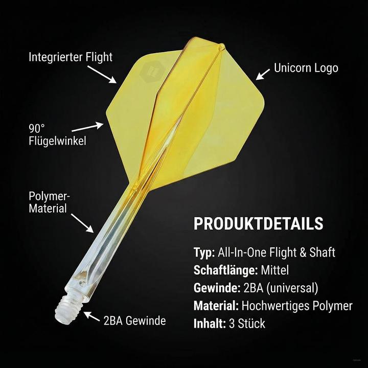 Produktbild Unicorn Forge All-In-One Flight & Shaft (M (45 mm))