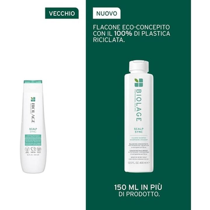 Actual product image Biolage Soothing Shampoo for Dry and Sensitive Scalp - Suitable for All Skin Types (400 ml, Liquid shampoo)