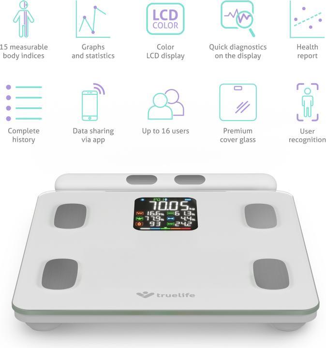 Immagine prodotto KAM FitScale W8 Weiss (180 kg)