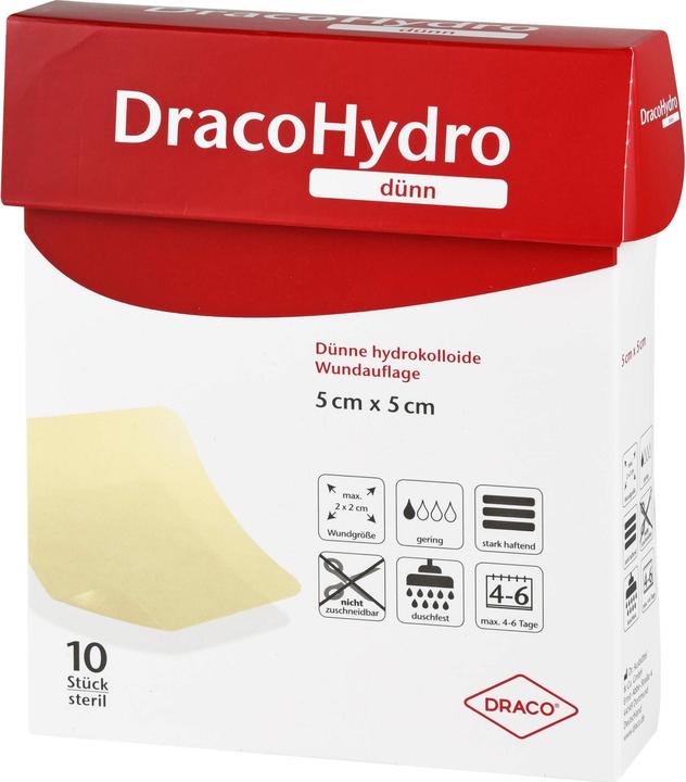 Produktbild Dracco DracoHydro dünn Transparenter Hydrokolloider Wundverband, 10 St VER