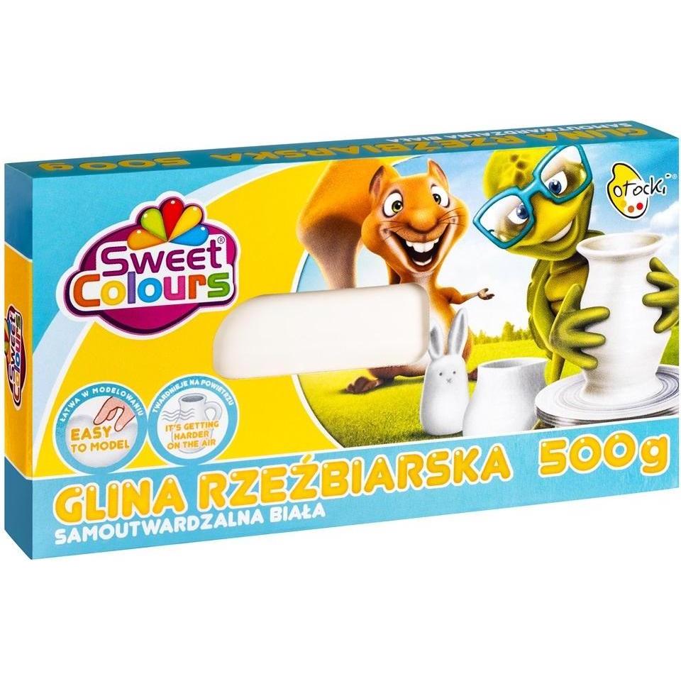 Sweet Colours Selbsthärtender weisser Modellierton 500g
