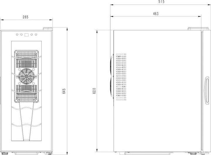 Produktbild Kibernetik FSP WK36 thermoelektrischer Weinkühlschrank 12 Flaschen