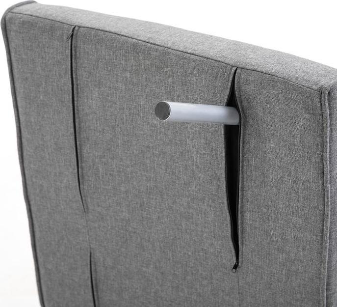 Produktbild Swisshandel24 Schlafsofa mit Armlehne 3-in-1 Schlafsessel Gästebett Chaiselongue Multifunktion leinenartiges Polye
