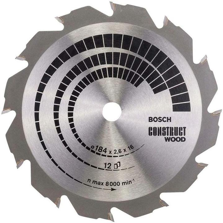 Produktbild Bosch Professional Zubehör PRO Construct Wood Kreissägeblatt, 184 x 2,6 x 16 mm