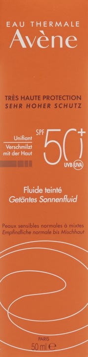 Produktbild Avène Tinted Fluid (Sonnenlotion, SPF 50+, 50 ml, 97 g)