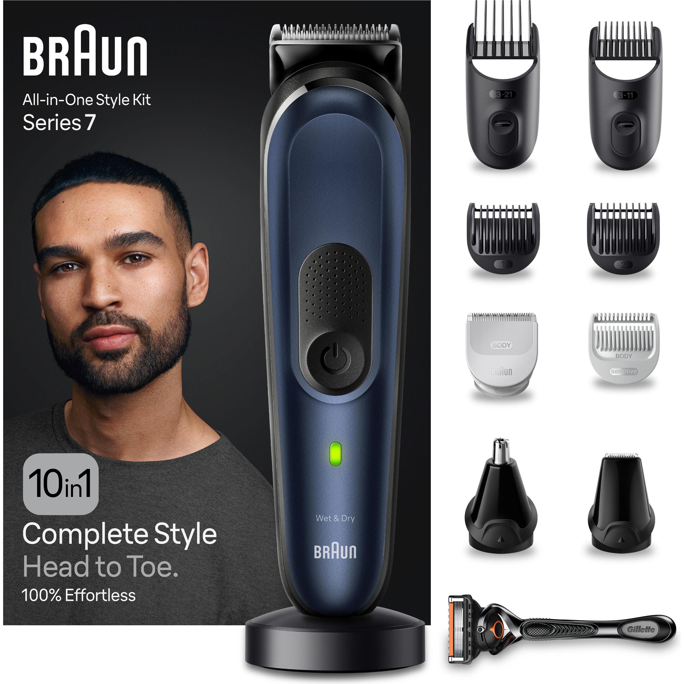 Braun, Regolabarba + Tagliacapelli, All-In-One Styling Set Series 7 (MGK7410)