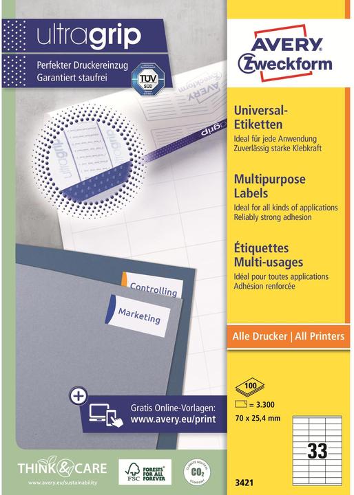 Image du produit Avery Étiquettes universelles