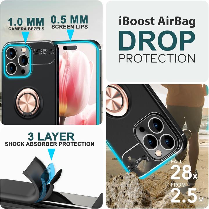Produktbild Nalia Matte Ring Silikon Hülle (Apple iPhone 15 Pro)