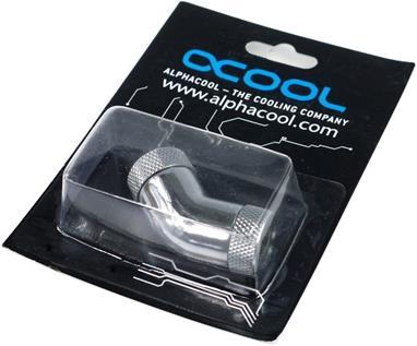 Actual product image Alphacool HF Angle adapter 45° G1/4 rotatable 2x female thread Chr