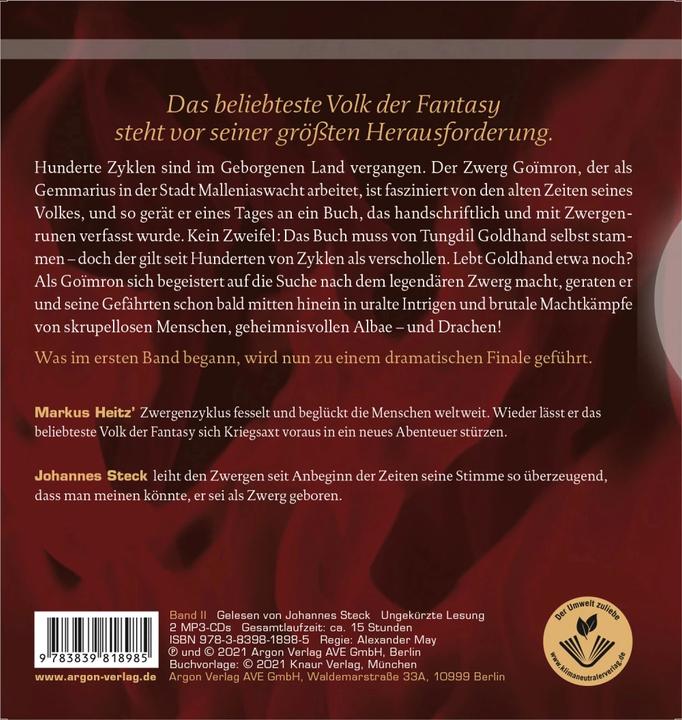 Actual product image The return of the dwarves 2 (Johannes Steck, Markus Heitz, German)