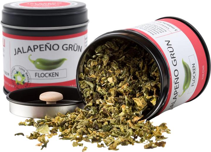 Produktbild Justchili Jalapeno Grün Flocken (30 g)