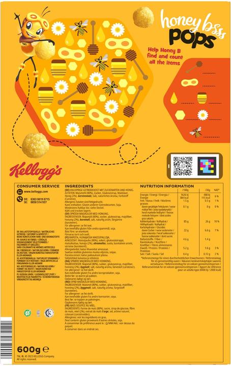 Produktbild Kellogg's Honey Pops 600g (600 g)