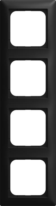 Actual product image Busch-Jaeger Abdeckrahmen 4-fach schwarz 1724-915 matt-Busch-balance SI