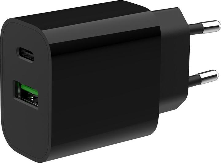 Gembird Chargeur de distribution d'énergie USB-A USB-C noir (20 W, 2 ports)