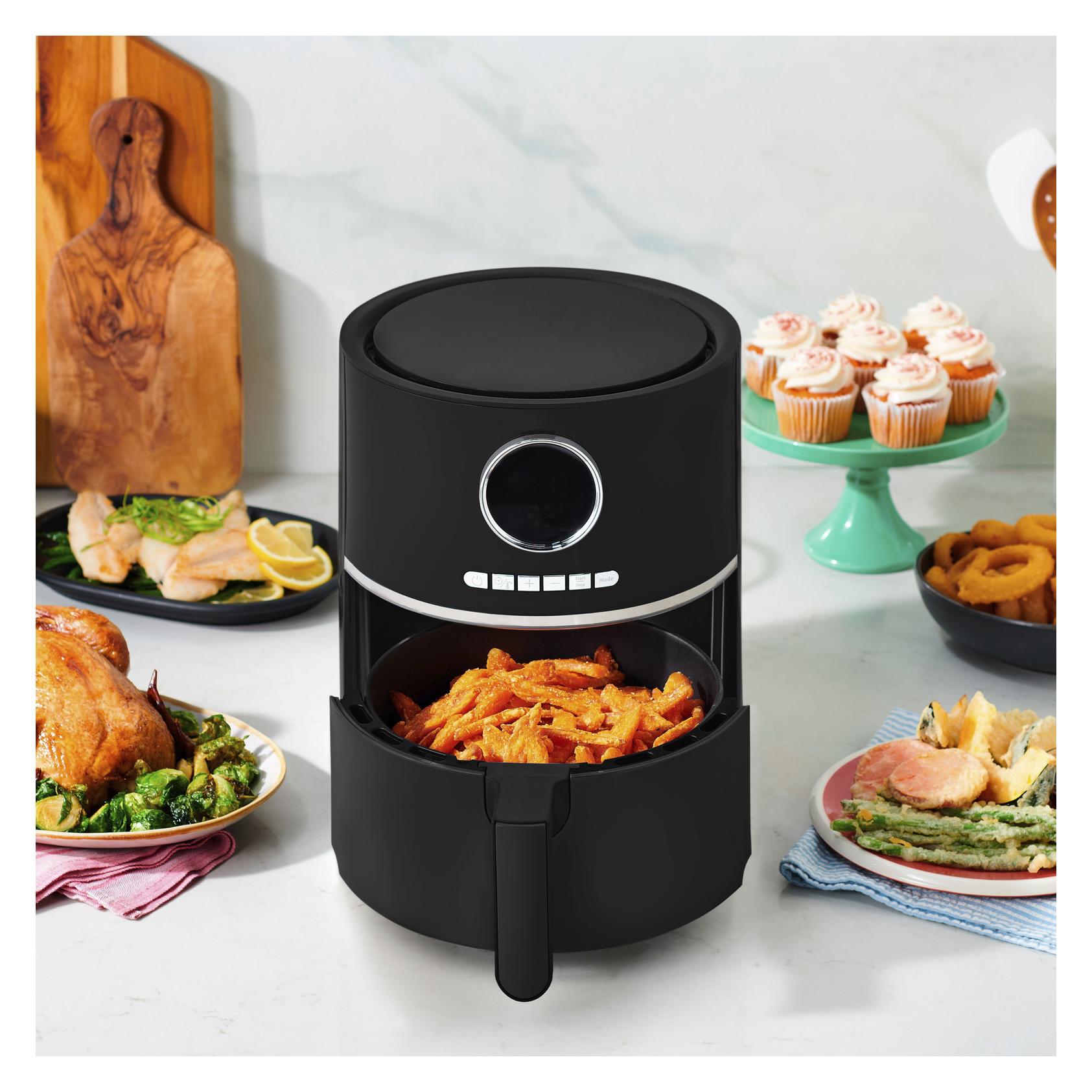 Tefal EY1118 UltraFry Digital – Friggitrice Ad Aria Calda Da 4,2L – 1400W, 8 Programmi Automatici, Display Digitale, Nero – Frittura Sana (99% Grassi In Meno)