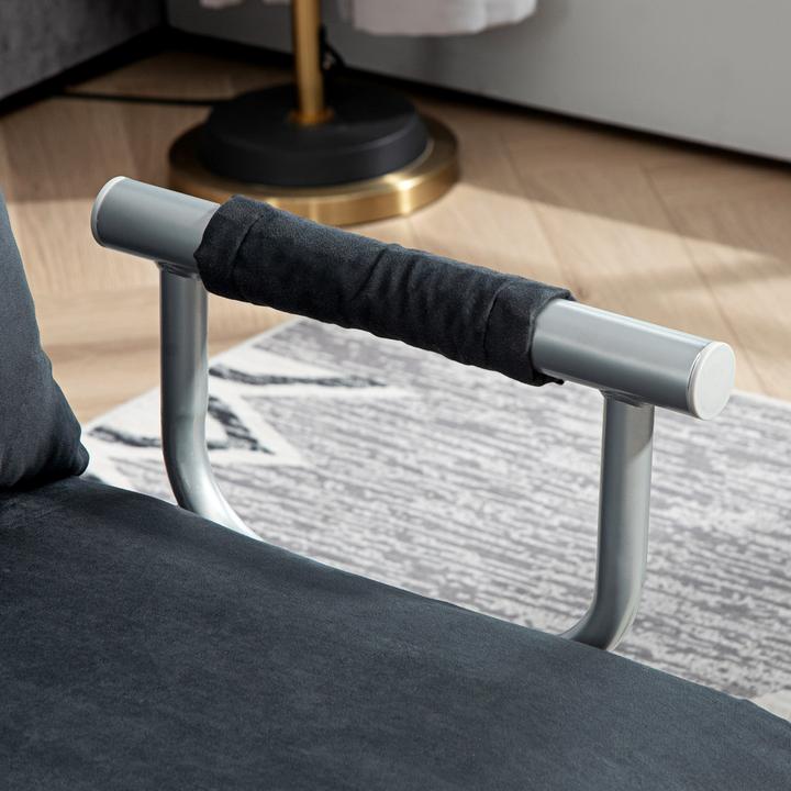 Produktbild Homcom Schlafsofa Polyester, Metall Schwarz