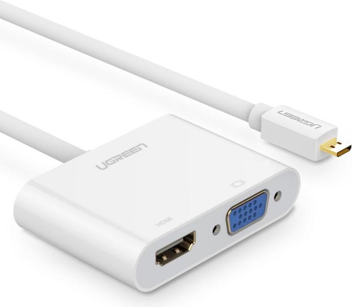 Produktbild Ugreen Micro HDMI auf HDMI / VGA Adapter mit Audio (Micro HDMI, 30 cm)