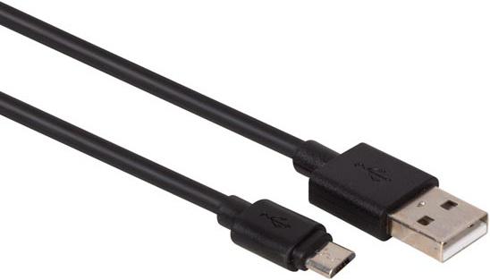 Produktbild Velleman Micro-USB auf USB A 2.0 Kabel 4m schwarz (4 m)