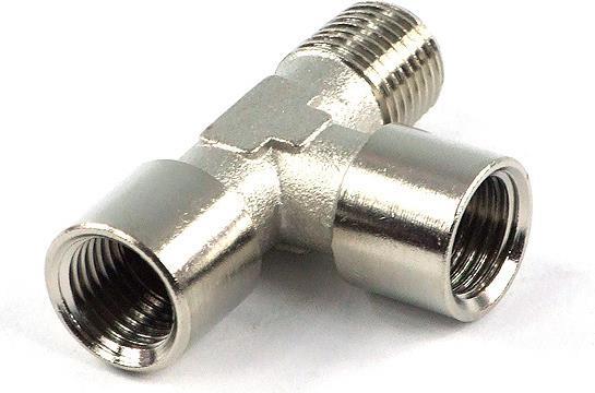 Aquatuning L-stuk G1/4 schroefdraad 2x inwendig 1x uitwendig