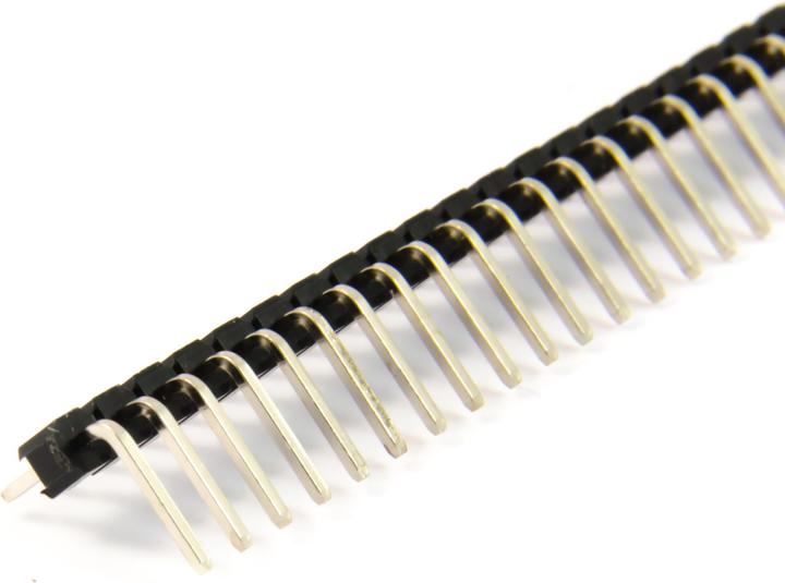 Actual product image Purecrea Male Connector Male 1 X 40 Pin RM 2.54mm Angled Pin
