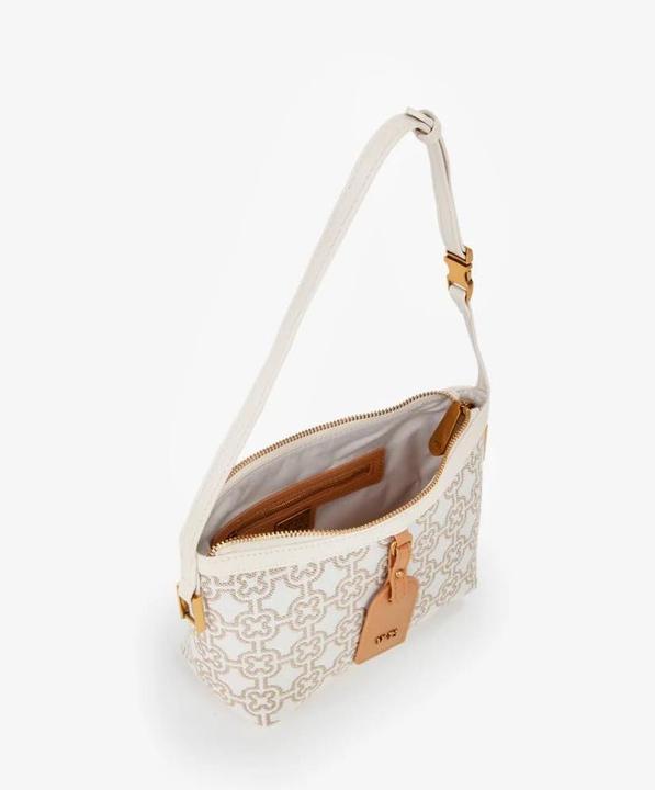 Actual product image V73 White Jacquard Shoulder Bag