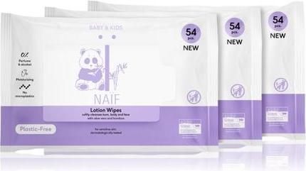 Produktbild NAF NAÃF - Caring wet wipes with Aloe Vera for children and babies Baby & Kids (Lotion Wipes) 3 x 54 pc (18 Stück)