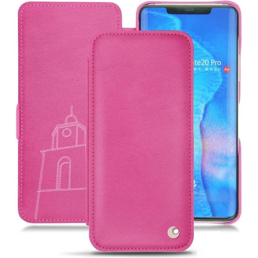 Noreve Lederschutzhülle horizontal (Huawei Mate 20 Pro), Smartphone Hülle, Rosa