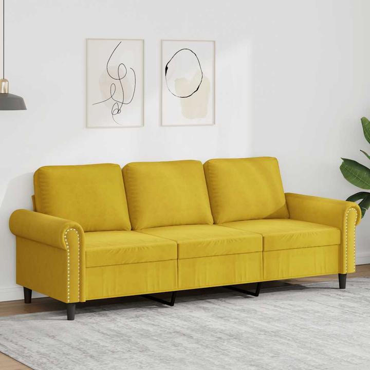 Produktbild vidaXL 3-Sitzer-Sofa 180 cm Samt (3-Sitzer)