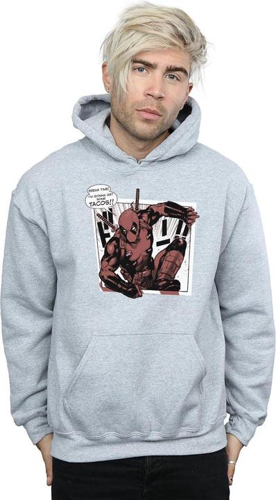 Actual product image Mens Deadpool Breaktime Tacos Hoodie (XL)