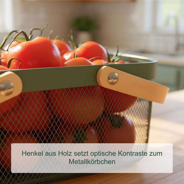 Immagine prodotto Relaxdays Eckiger Drahtkorb mit Henkeln (43 cm, 1x)