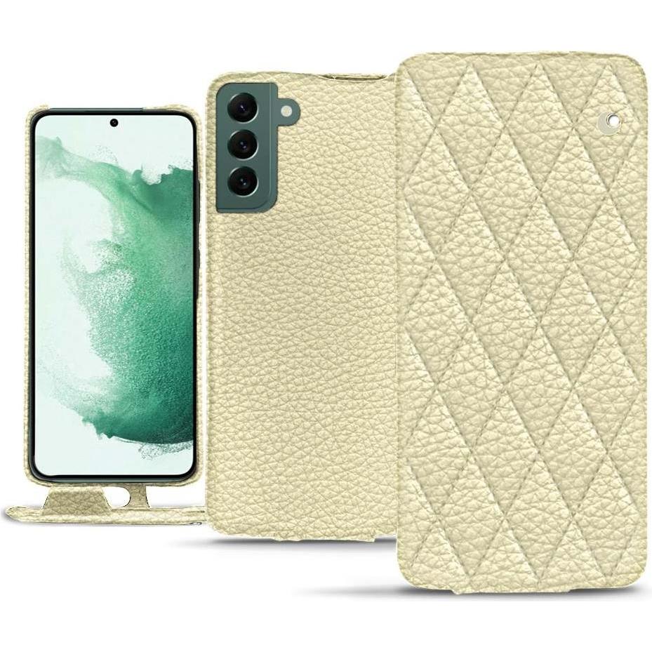 Noreve Lederschutzhülle vertikal (Samsung Galaxy S22+ 5G), Smartphone Hülle, Beige