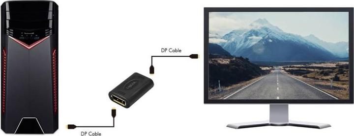Produktbild LogiLink DisplayPort Adapter, DP Kupplung (4.08 cm)