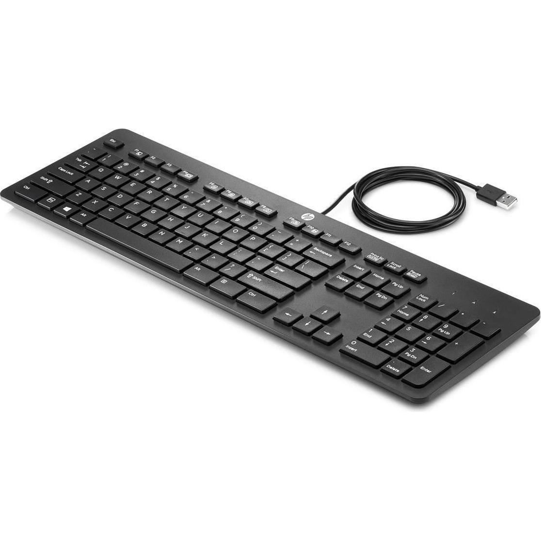 HP USB Business Slim Keyboard FR (Francese, Cablato), Tastiera