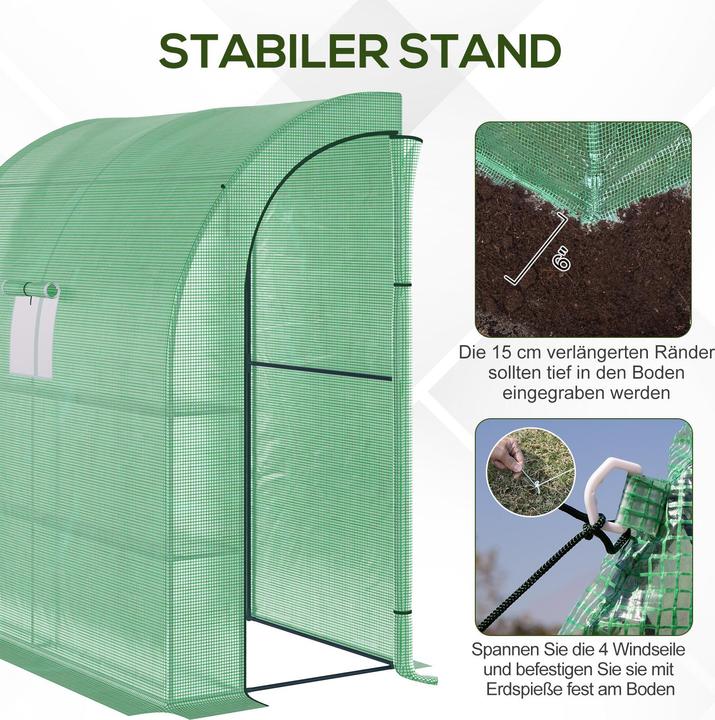 Produktbild Outsunny Foliengewächshaus mit 4 Regalen
