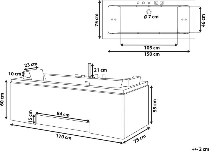 Image du produit Beliani Galley (285 l, 170 cm, 75 cm)