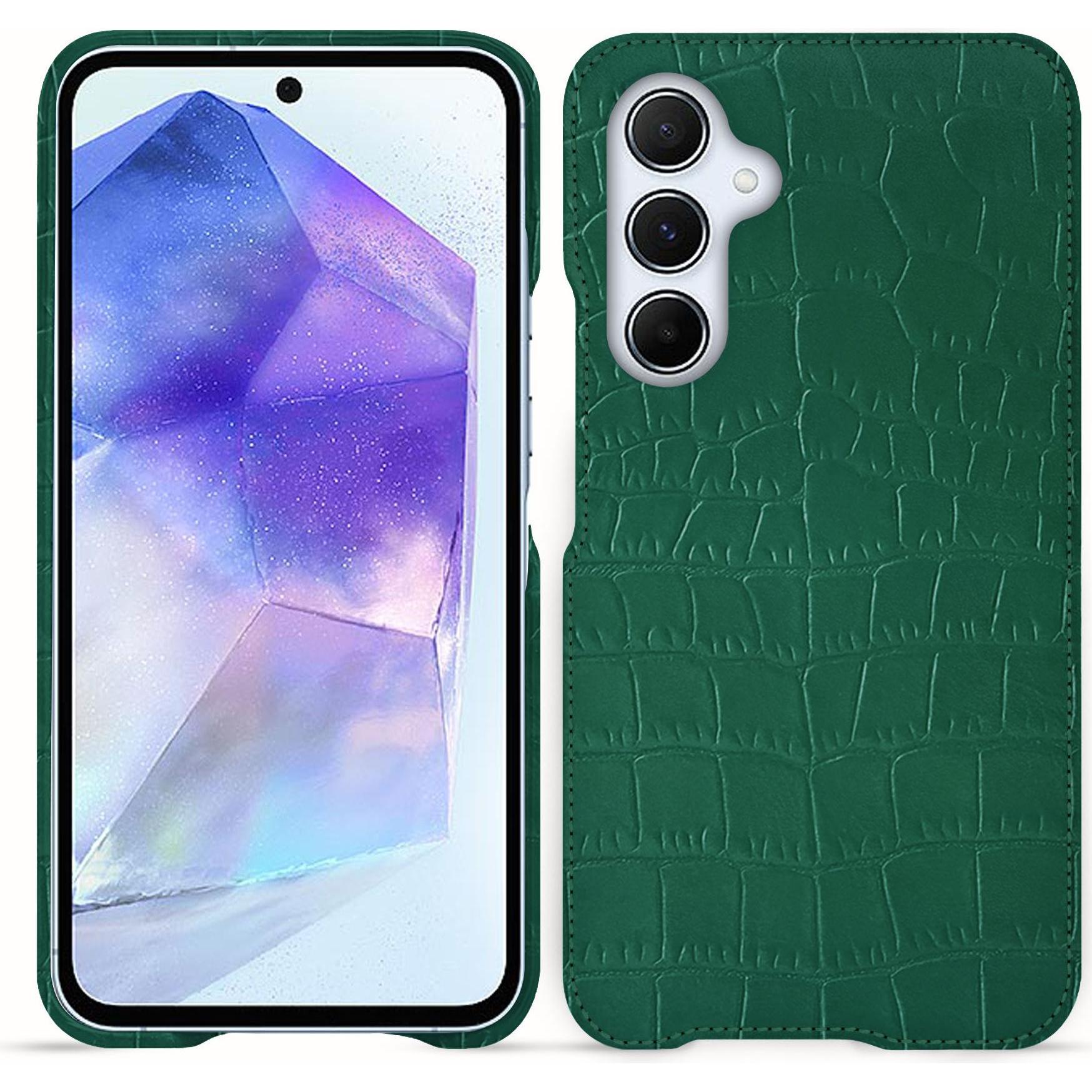 Thumbnail - Noreve Lederschutzhülle (Samsung Galaxy A55), Smartphone Hülle, Grün