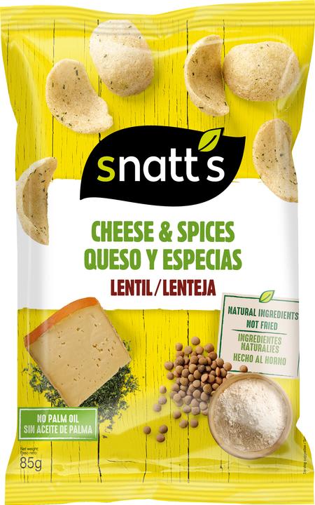Actual product image Snatt's Lentil Chips Cheese & Herbs (85 g, 1 pcs.)