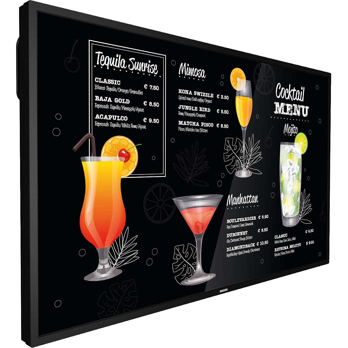 Philips P-Line 55BDL3117P 24/7/UHD/700cd (3840 x 2160 Pixel, 55"), Digital Signage, Schwarz