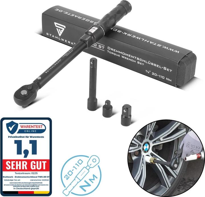 Image du produit Stahlwerk Clé dynamométrique TWS-110 ST (3/8", 1/4", 1/2", 20 Nm, 110 Nm)