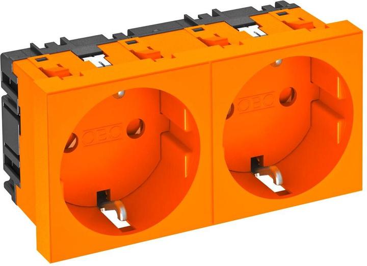 OBO Bettermann Presa di corrente 0°, contatto di protezione 2 volte 250V, 6120024