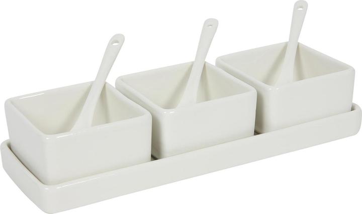 Servierset 7tlg. weiss